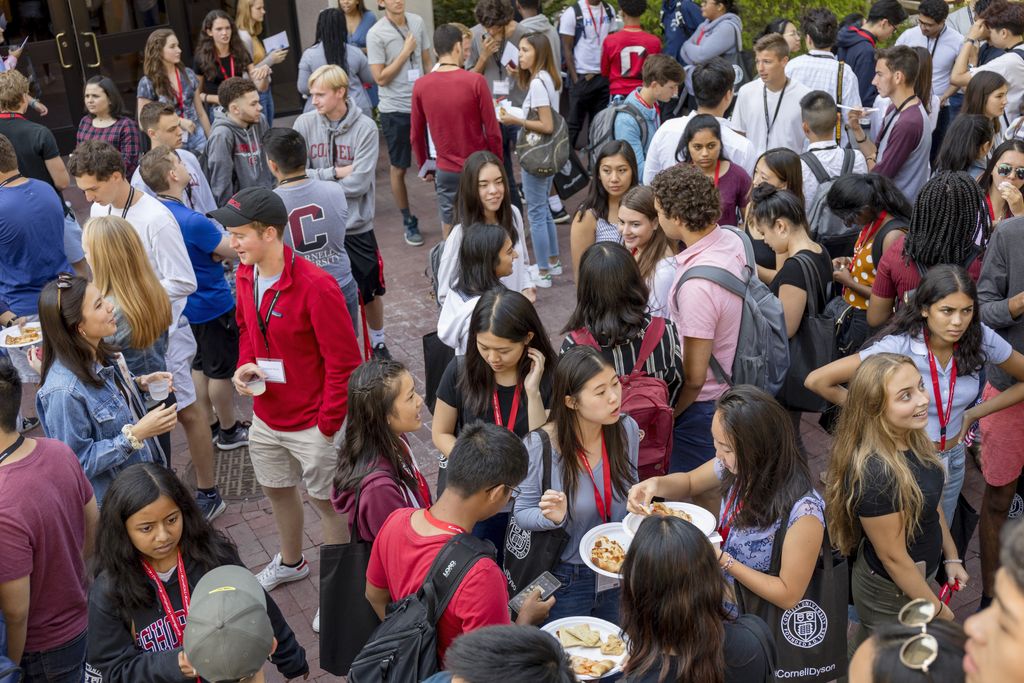 Pizza on the Plaza Our newest #CornellBusiness students and Ambassadors got to know one another over lunch #CornellSHA #CornellWelcome